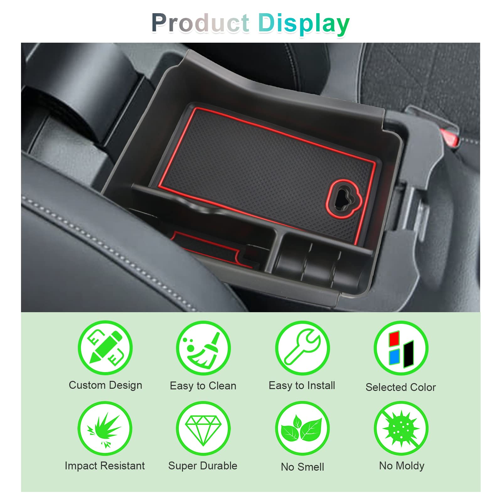 Organizer Per Bracciolo Honda HR-V 2022-2025 - Vanetto Portaoggetti Nero - Foto 6