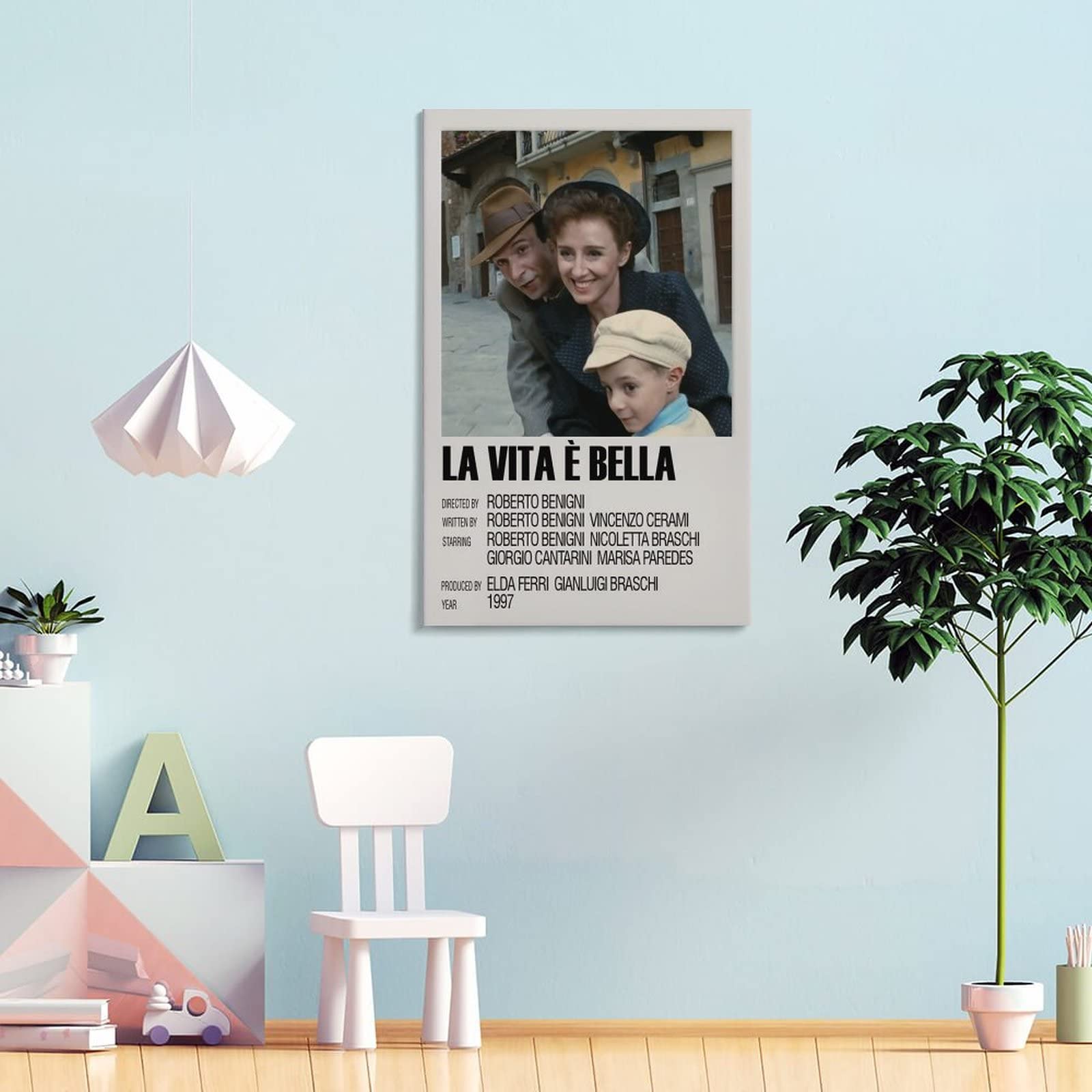 Life Is Beautiful Poster di film commedia italiana, pittura decorativa su tela, per soggiorno, camera da letto, 40 x 60 cm