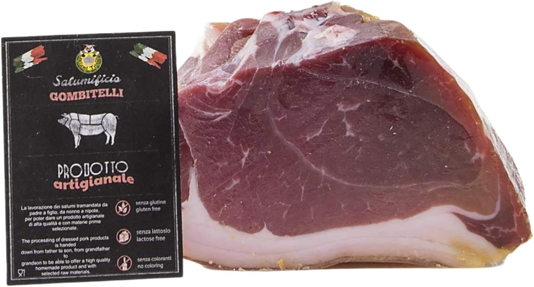 Sweet Boneless Prosciutto 1,2 kg - Salumificio Artigianale Gombitelli - Tuscany - Italy
