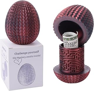 Mystery Egg Puzzle Box, Money Puzzle Box for Cash Gift, Birthday Wedding Easter Xmas Holiday Celebration Money Gift Ideas, Brain Teaser Puzzle Toy for Adults Kids Teens