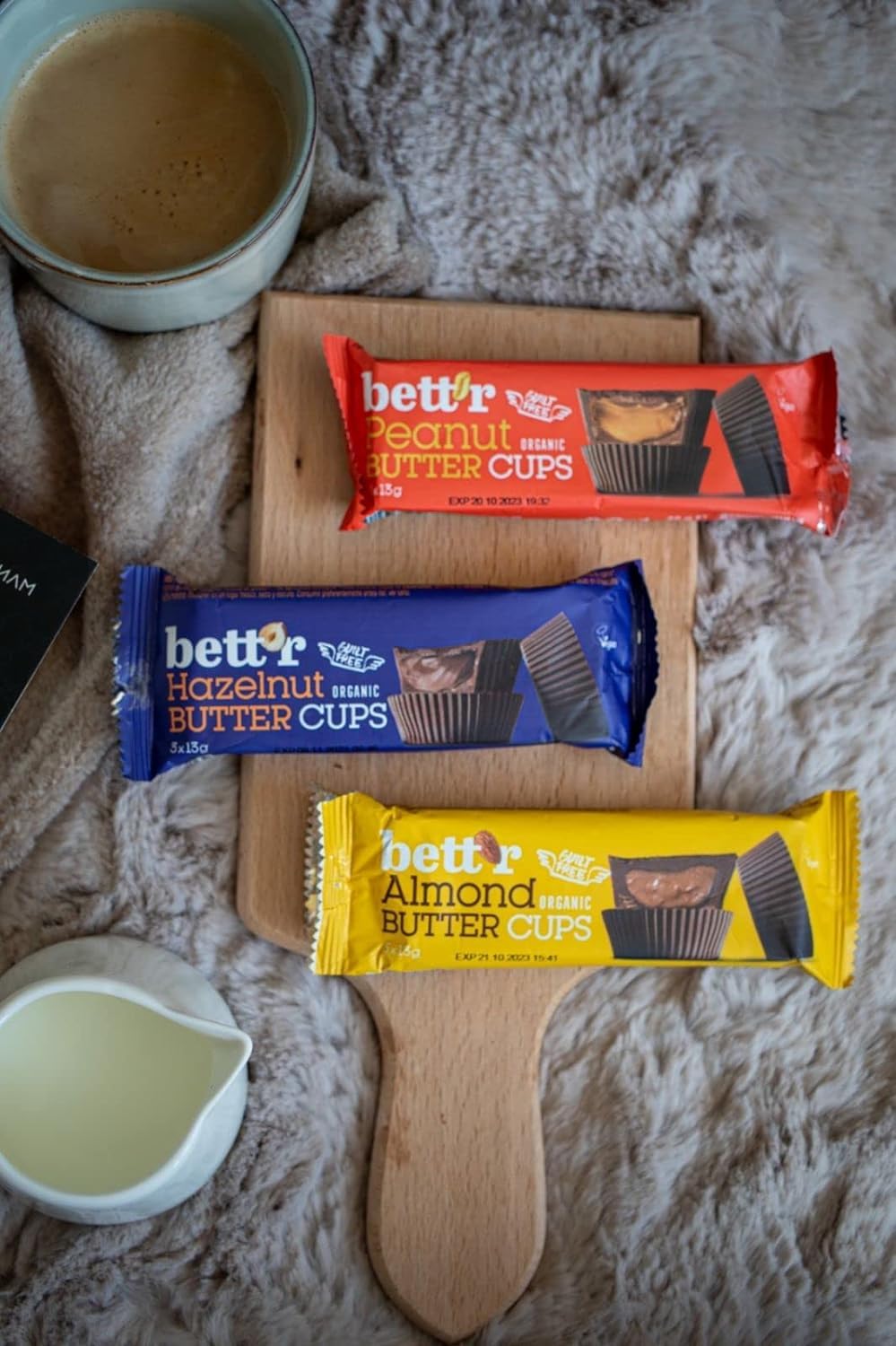 Bett'r GUILT FREE Bio Mandel Butter Cups. 100% Vegan, Glutenfrei und Laktosefrei - 12 x 39 g