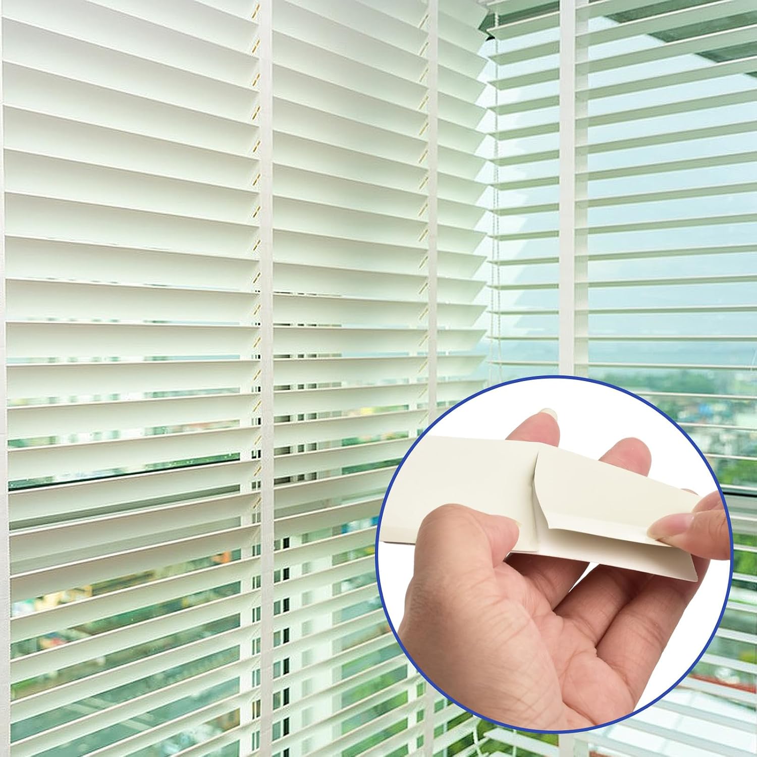 8 Pcs Horizontal Blind Repair Tabs Mini Blind Slat Repair Kit Horizontal Blinds Replacement Slats White Blind Fixers for Horizontal Blinds (2" W x 3.5" L)