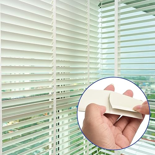 Vista 6 de 8 Pcs Horizontal Blind Repair Tabs Mini Blind Slat Repair Kit Horizontal Blinds Replacement Slats White Blind Fixers for Horizontal Blinds