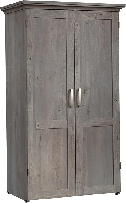 Sauder Miscellaneous Storage Craft & Sewing Armoire, L: 35.112" x W: 21.81" x H: 61.58", Mystic Oak
