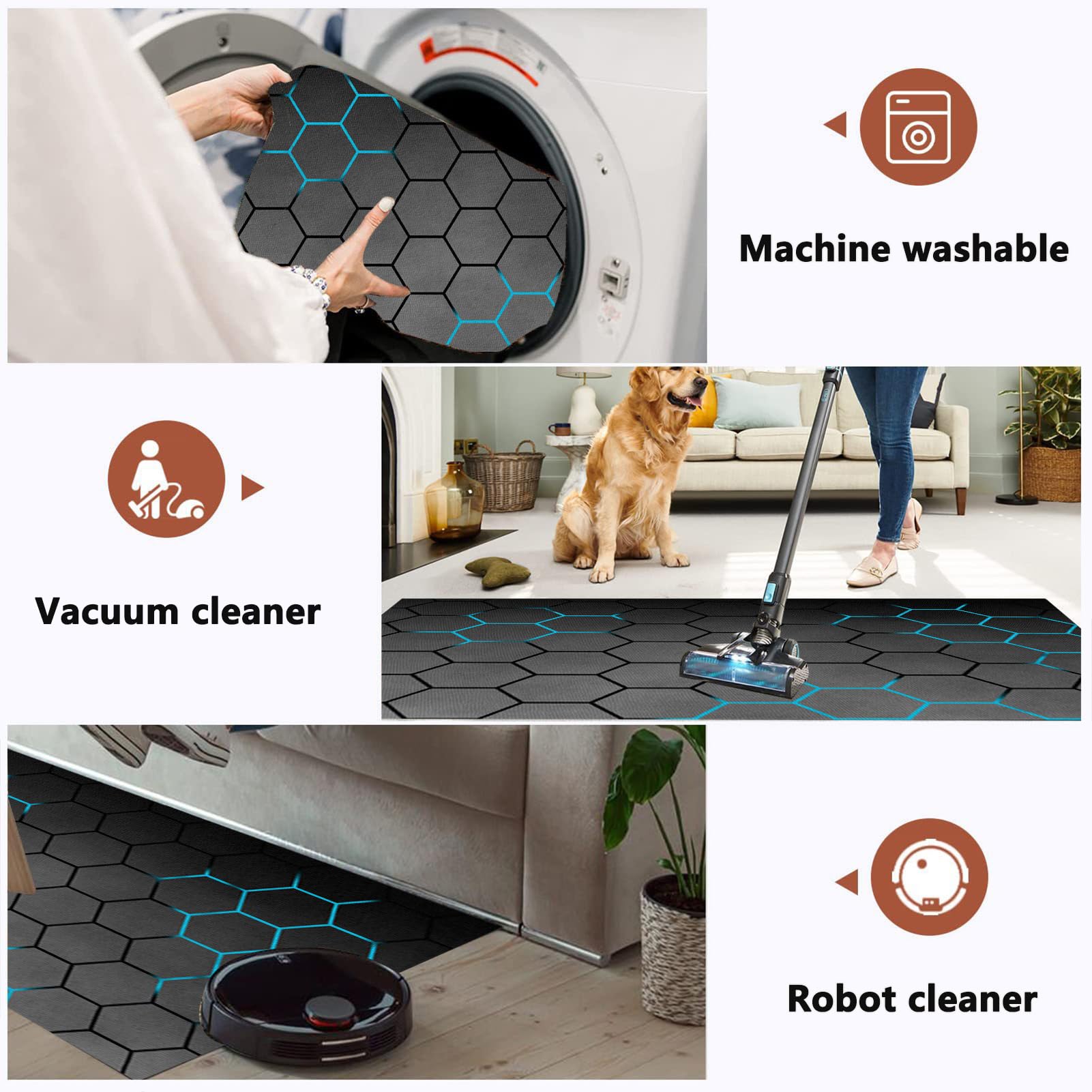 Tappetino Protettivo per Pavimenti Duri, Tappeto Sedia Gaming, Tappeto per Sedia con Ruote, Ufficio Protettore del Pavimento, Tappeto Salvapavimento Protezione Parquet e Pavimenti Duri 90 x 120 cm