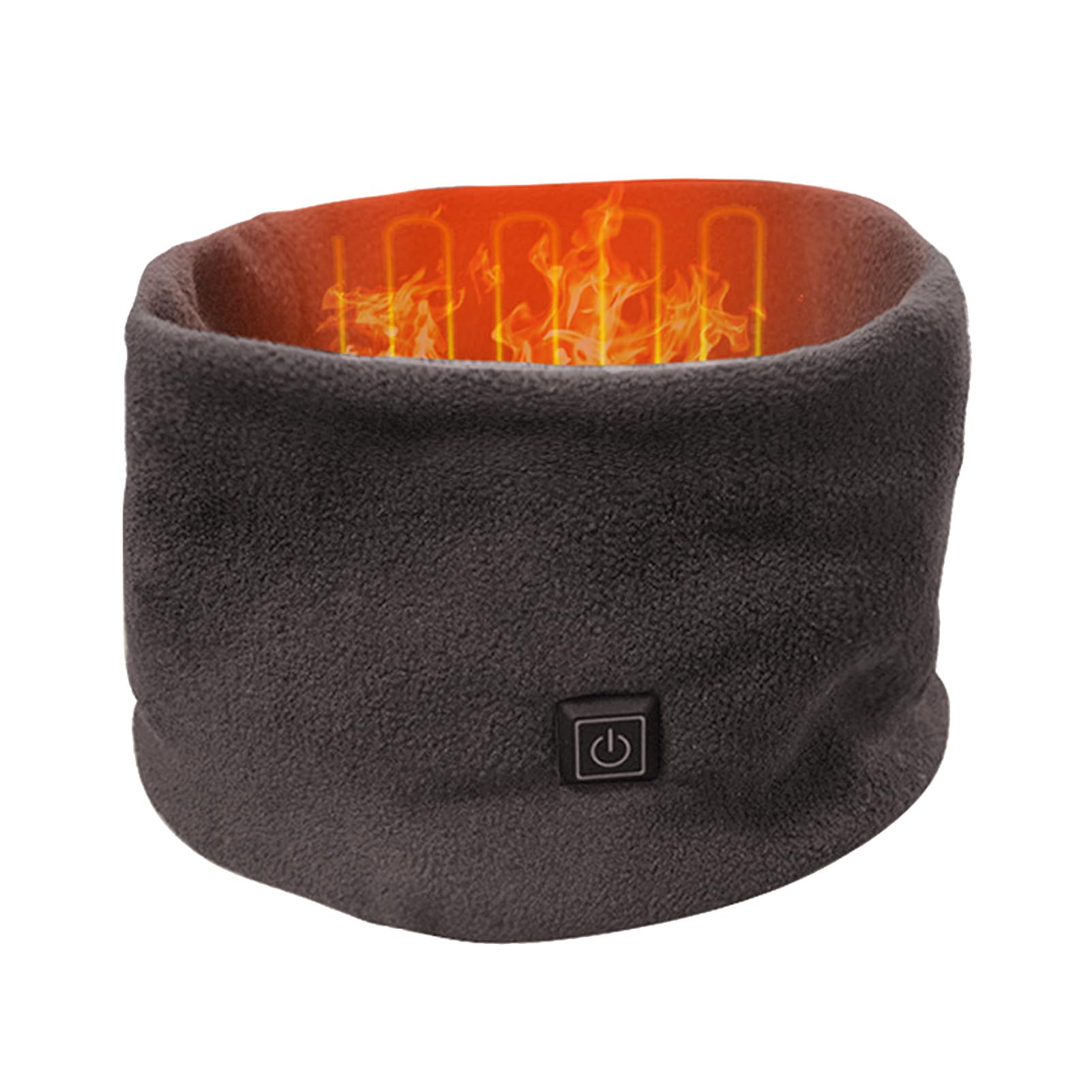 BROLEOBROLEO Neck Warmer, 3 Modes Heating Pad for Pain Relief, USB Heated Scarf, Windproof Wrap Hot Pack for Men Women, Winter Gaiter Gift (Grey)