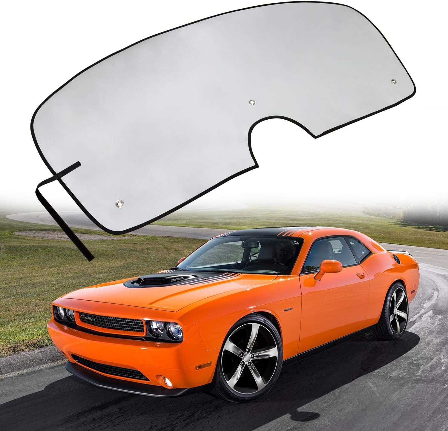 Windshield Sun Shade Visor Sunshade Cover for Dodge Challenger Coupe 2008-2017