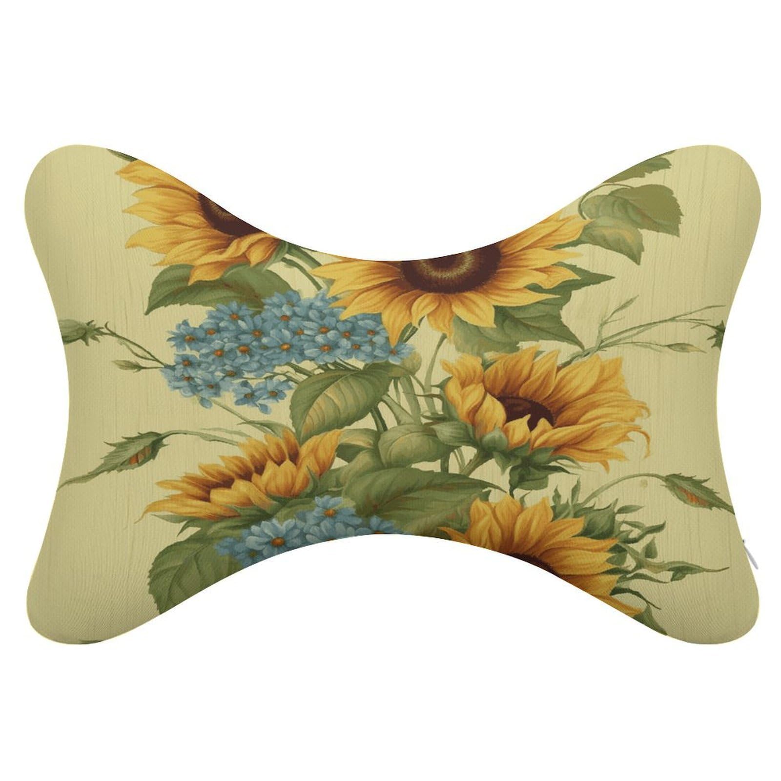 FekiLoot Sunflowers Car Headrest Set of 2,Softness Memory Foam Car Neck Pillow with Breathable Removable Cover Car Neck Support Pillow Ergonomic for Driving, Office