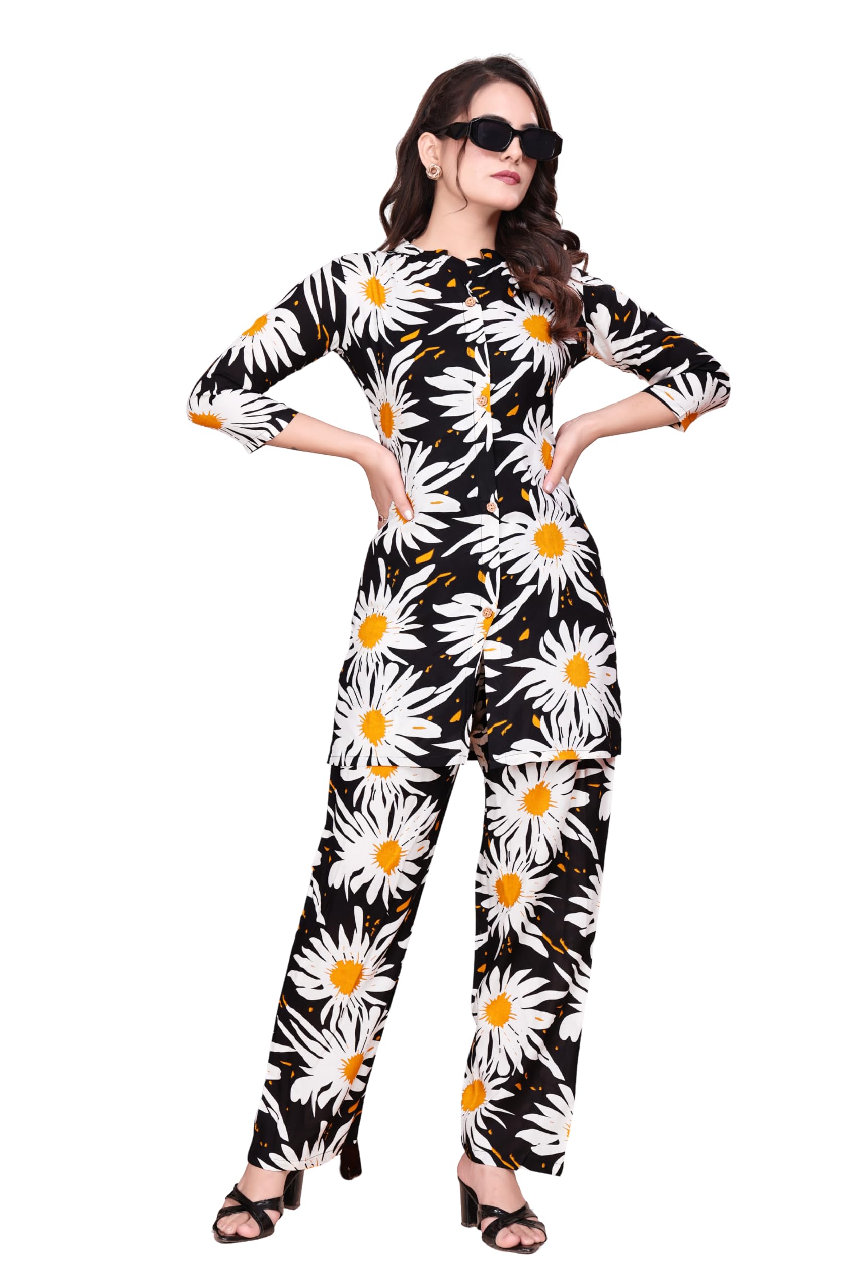 lerkiza Printed Rayon Cord Set for Womens-picture-38