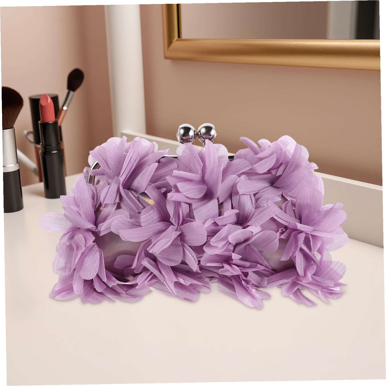 Abaodam Pochette Floreale Donna con Catena, Borsa Leggera in Poliestere