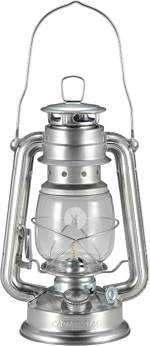 キャプテンスタッグ(CAPTAIN STAG) キャンプ 防災用 ランタン ライト 照明 CS オイルランタン (中) 幅160×奥行120×高さ250mm シルバー UK-512
