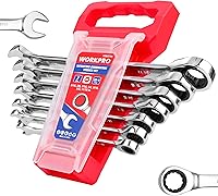 Vista 1 de WORKPRO Ratcheting Wrench Set, SAE, 7-piece Ratcheting Combination Wrench Set, 5/16'', 3/8'', 7/16'', 1/2'', 9/16'', 5/8'', 18/16'', 12-Point, CR-V