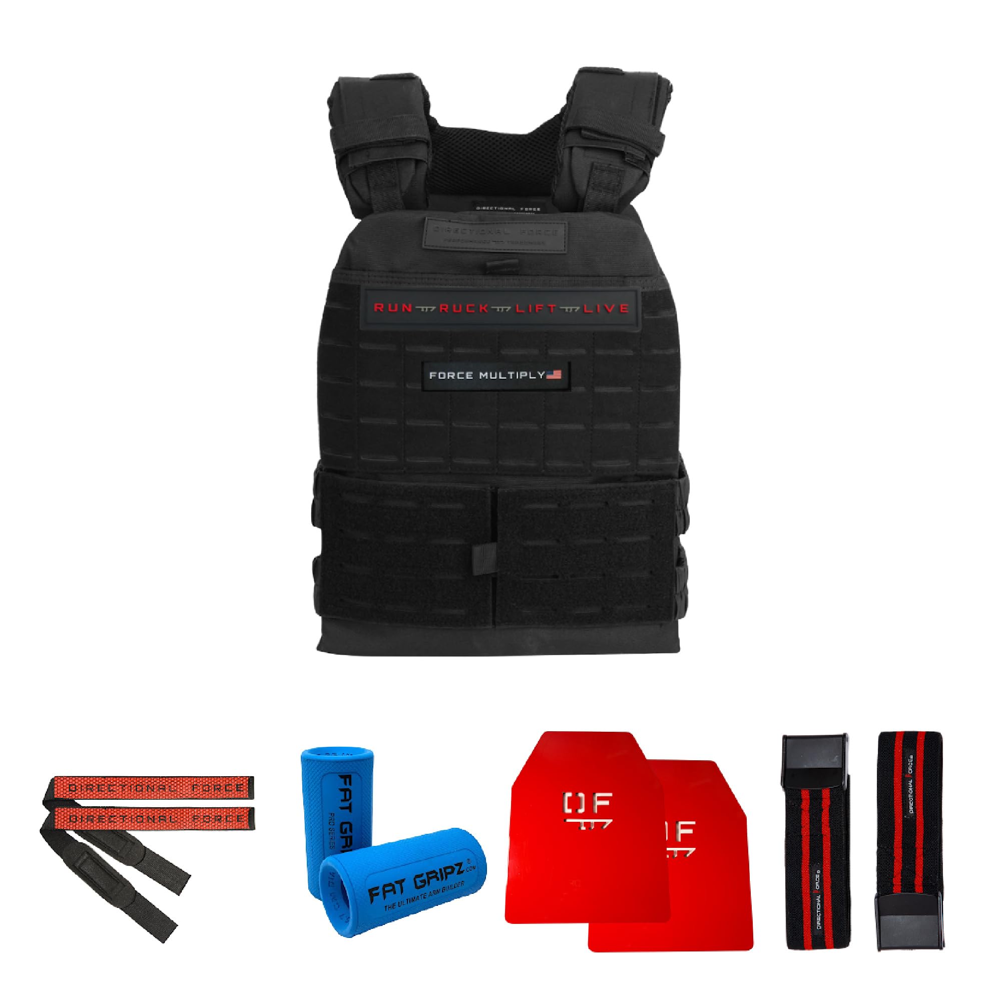 Directional Force Centurion Weight Vest Gen2 Weight Training Vest Workout Equipment Performance Apparel Products Delta Black