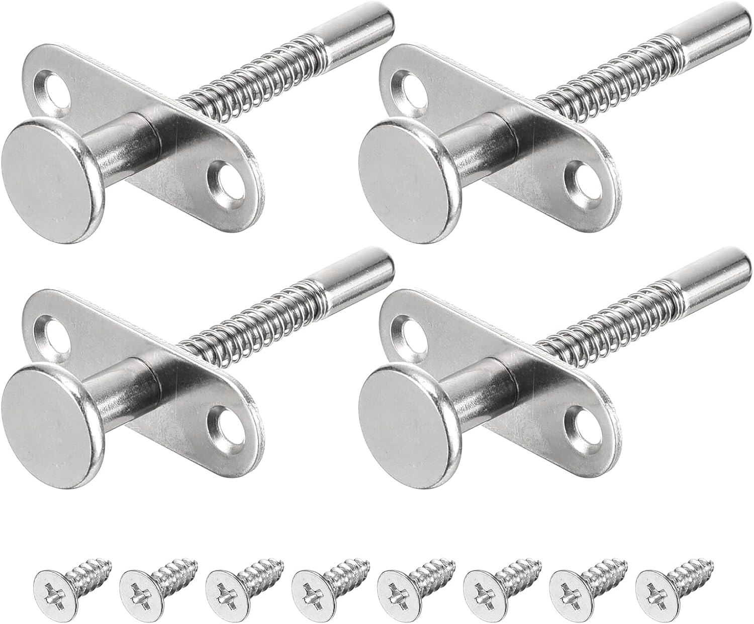 uxcell Plunger Latches, 6.5x70mm/0.26x2.76inch Steel SpringLoaded Bolt Plunger Latch for
