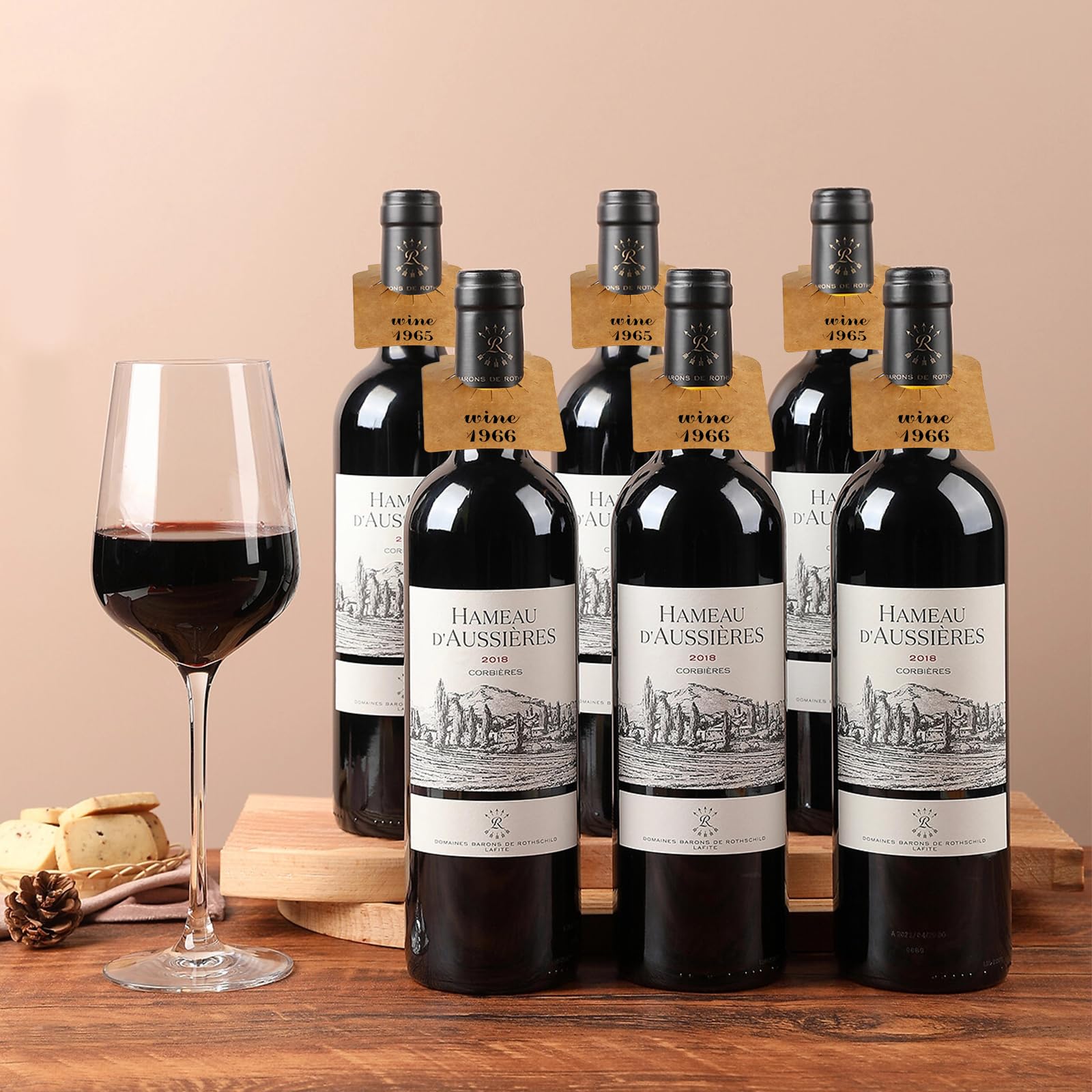 200 Pezzi Etichette Della Cantina, Etichette della Bottiglia di Vino, Etichette Per Bottiglie Di Cantina, Etichette per Collo di Bottiglia Universale per Portabottiglie E Cantine Contrassegnare