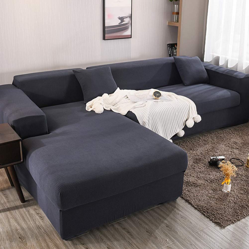 YUMUO Elastic Sofa Slipcover,l-shape Not-slip Sofa Cover,all Inclusive Chaise Lounge L-shaped Pet Protector Couch Shield I L-shape 3 Seater+4 Seater