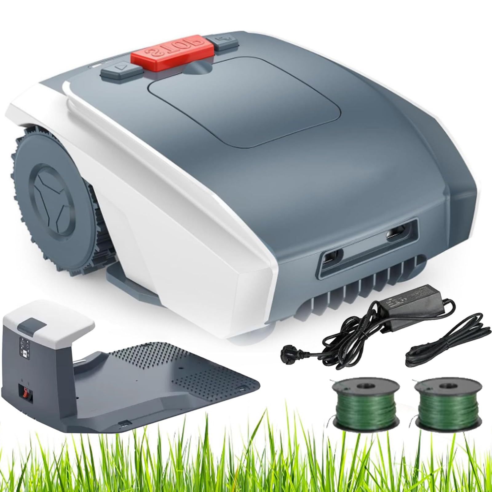 Cortes RobóTicos De CéSped De CéSped hasta 1500 M² Maging Ultra Silencioso, Altura De Control De Control De La AplicacióN De CéSped AutomáTica 20-55 Mm/Ancho 19 Cm/Impermeable,Grey