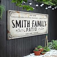 Vista 1 de Tailored Canvases Letrero de patio al aire libre – Lienzo decorativo personalizado para patio trasero, piscina, cubierta, porche, bar e idea