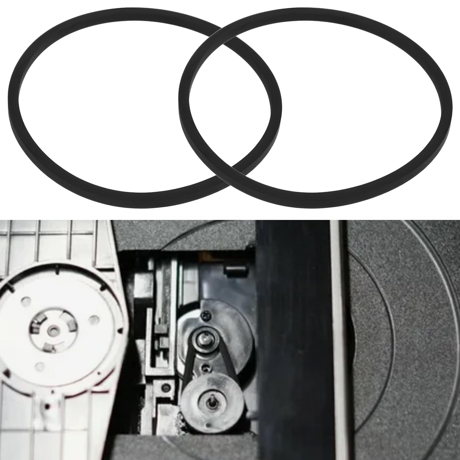 Lot de 4 Courroies de Lecteur CD Largeur 1,5 mm Diamètre Intérieur 35 mm Compatible avec Lecteurs CD et Cassette
