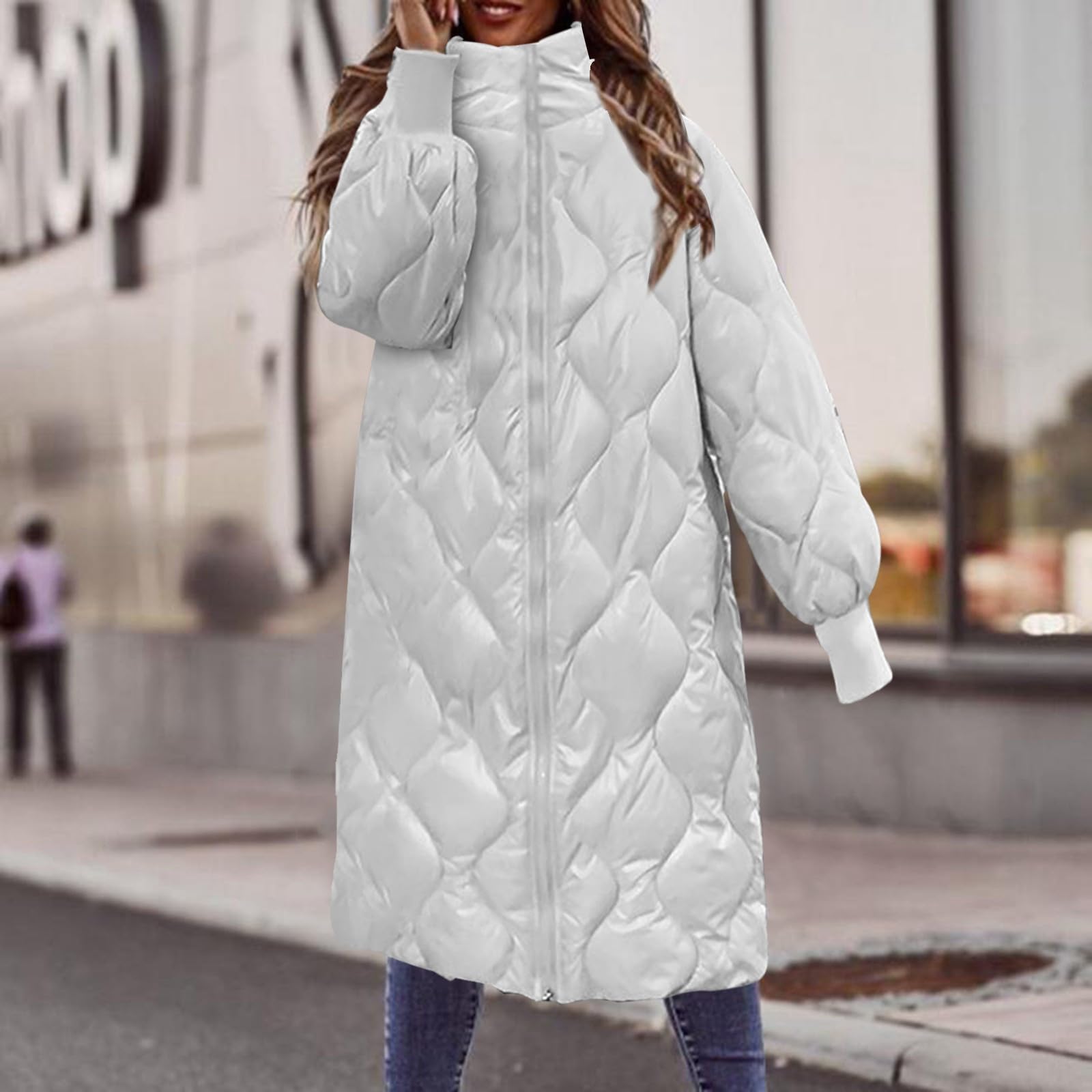 Genérico Abrigo Mujer Plumas Corto,Abrigo De PlumóN Liso Y Para Mujer Chaqueta Moderna De Longitud Media Con Cuello Levantado Para Invierno