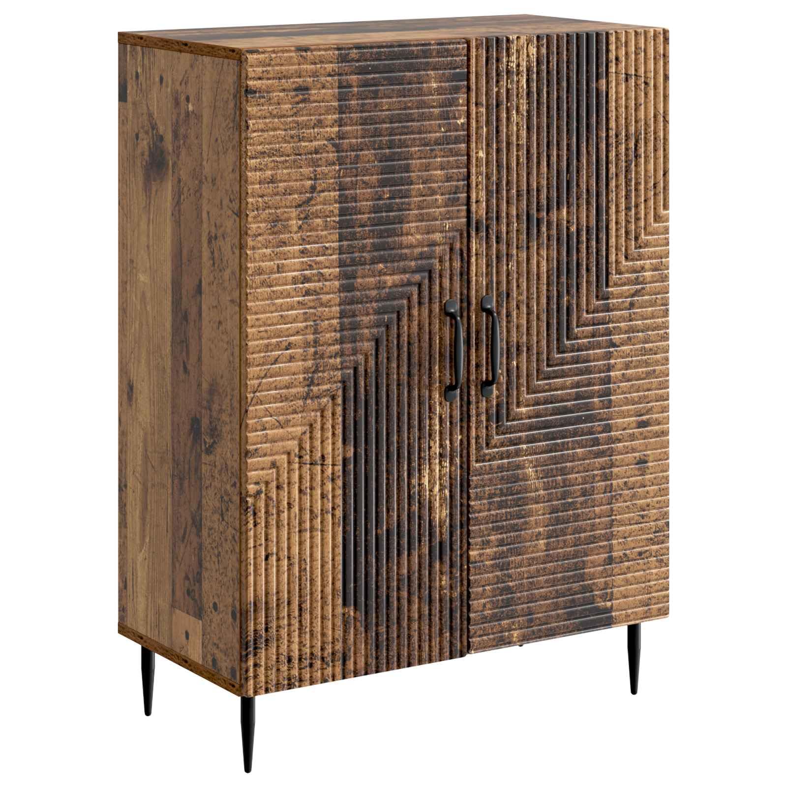 Générique Credenza in legno di Ingenierie, 66 x 34,5 x 89,5 cm | Stoccaggio vasellame, porte 90°, piedi in metallo nero, stile vintage, facile da pulire
