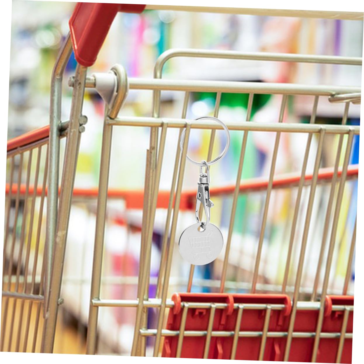 SHINEOFI Lekkie Żetony Do Wózków Sklepowych Brelok Ze Stali Nierdzewnej Otwieracz Do Wózków Sklepowych W Supermarkecie