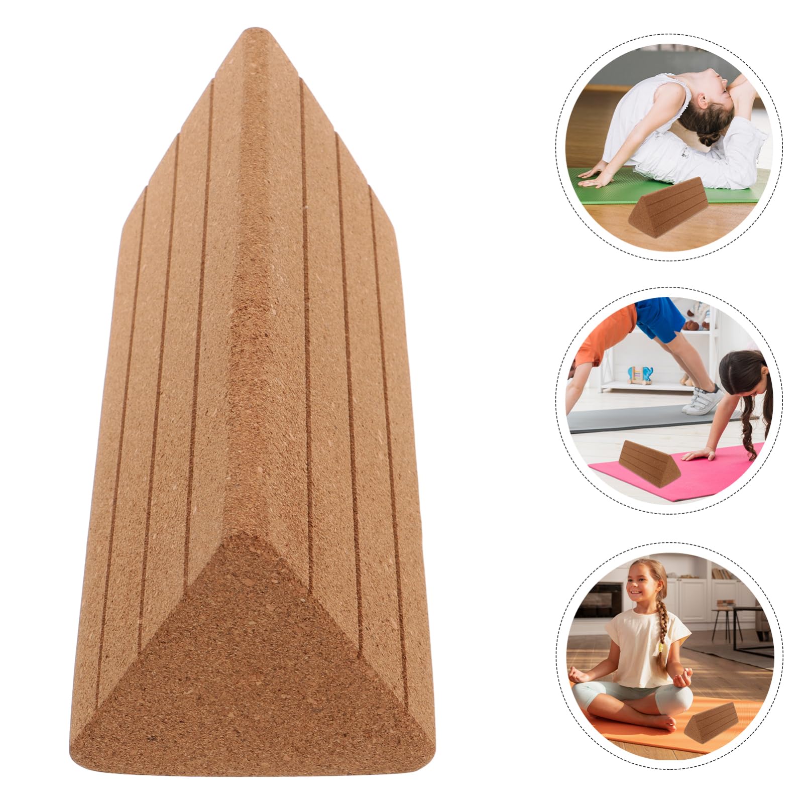 INOOMP Bloques De Yoga Triangulares Antideslizantes Bloques De Corcho Suaves Accesorios De Yoga Entrenamiento Casa