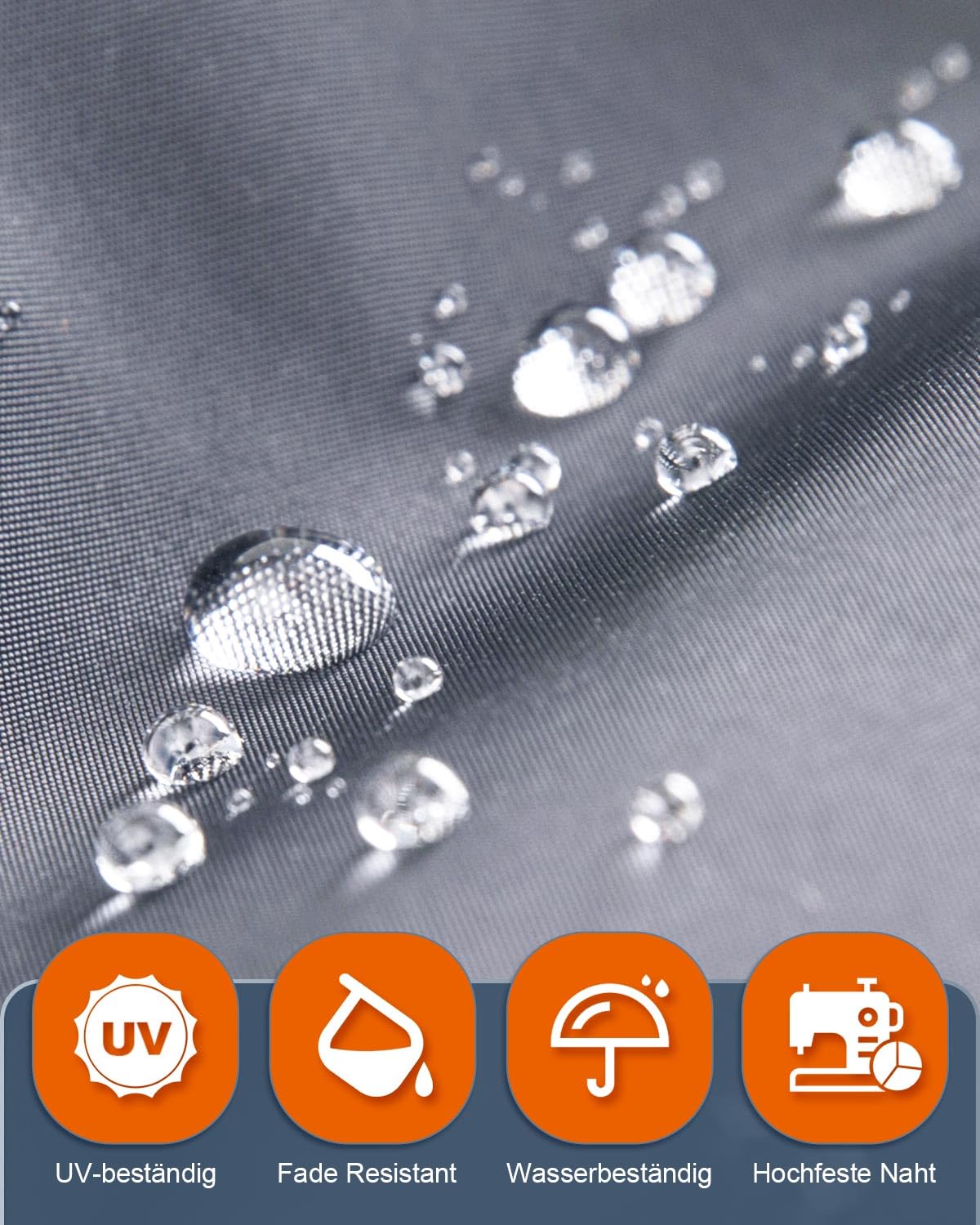 Sonnensegel Wasserdicht 3x4m Rechteckig, Premium HDPE 98% UV Atmungsaktiv, Mit Befestigung Set Und Rostschutz Ösen, Reißfest & Wetterfest, Geeignet für Außenbereich, Garten, Terrasse(Grau)