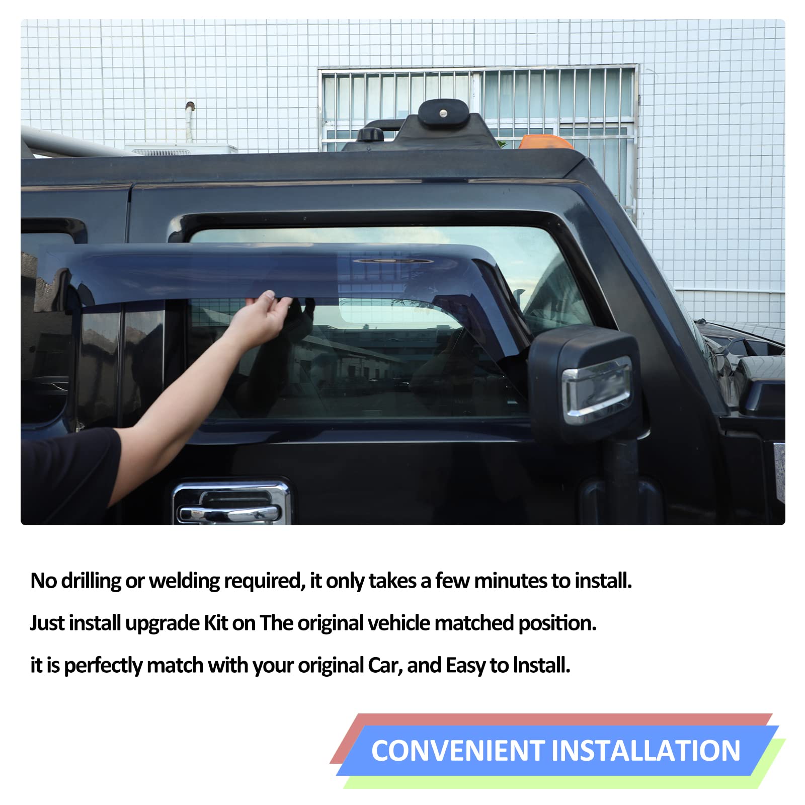 Hummer H2 2008-2009 Sunroof Wind Deflector Mounting Clip - Black Replacement Clip