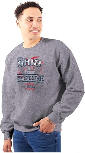 Miniatura 4 de Ohio e Pluribus Unum Eagle Motto Womens Mens Crew Sudadera