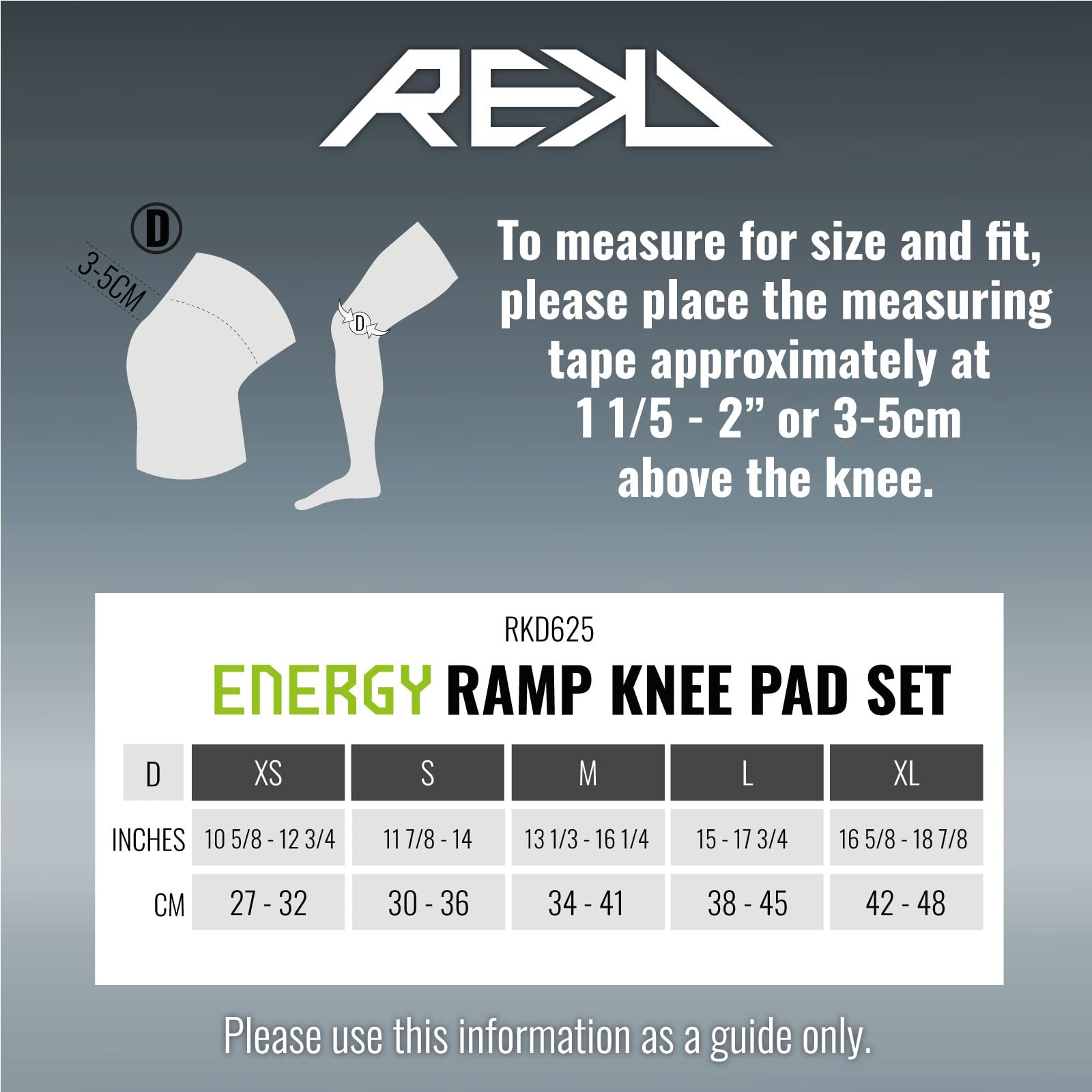 Rekd Energy Ramp Knee Pads Rodilleras, Unisex Adulto