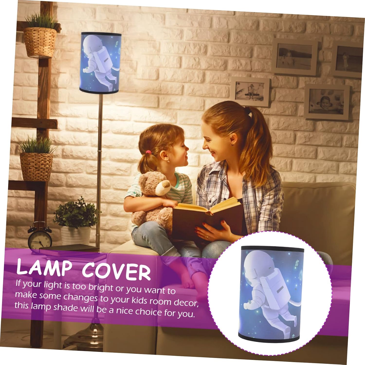 OSALADI Decorative Space Lampshade Boys and Girls Lamp Light Shade for Boy Girl Room