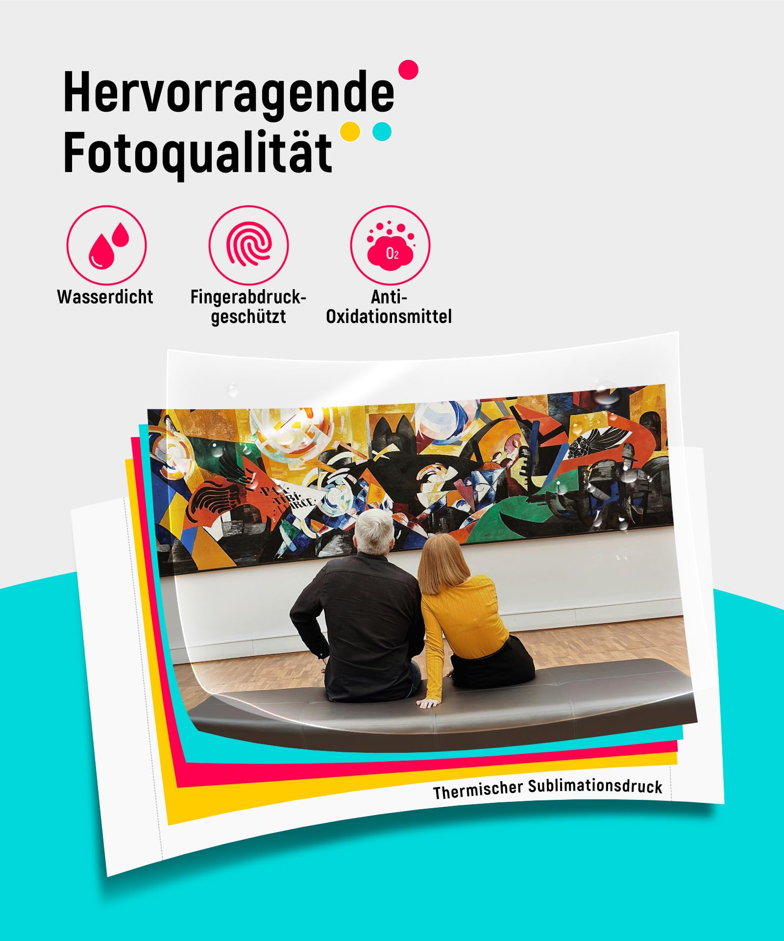 Liene Fotodrucker für Smartphone 10x15 cm WiFi 300DPI Farbsublimation Portable