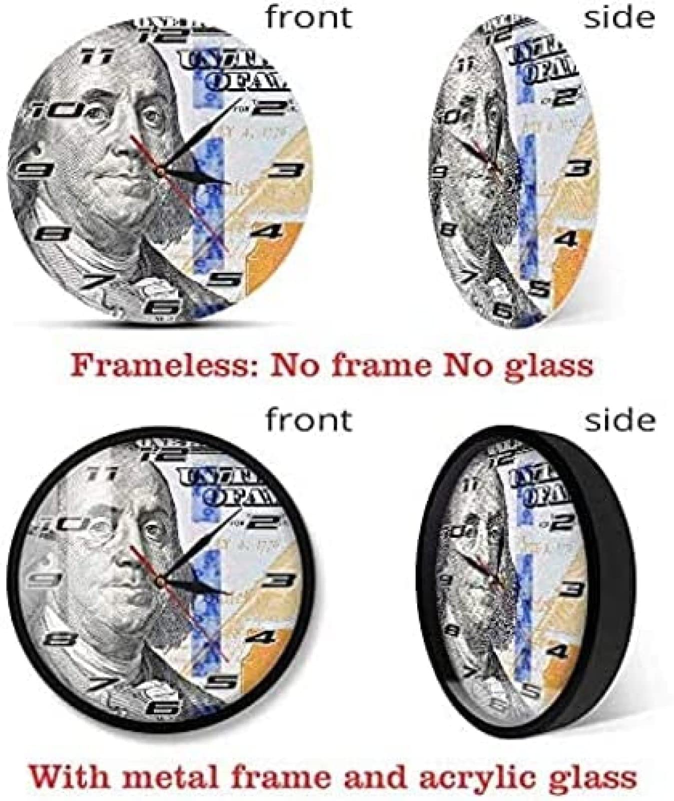 Amazon.co.jp: 女性のための壁掛け時計メンバーの日の贈り物100ドルの