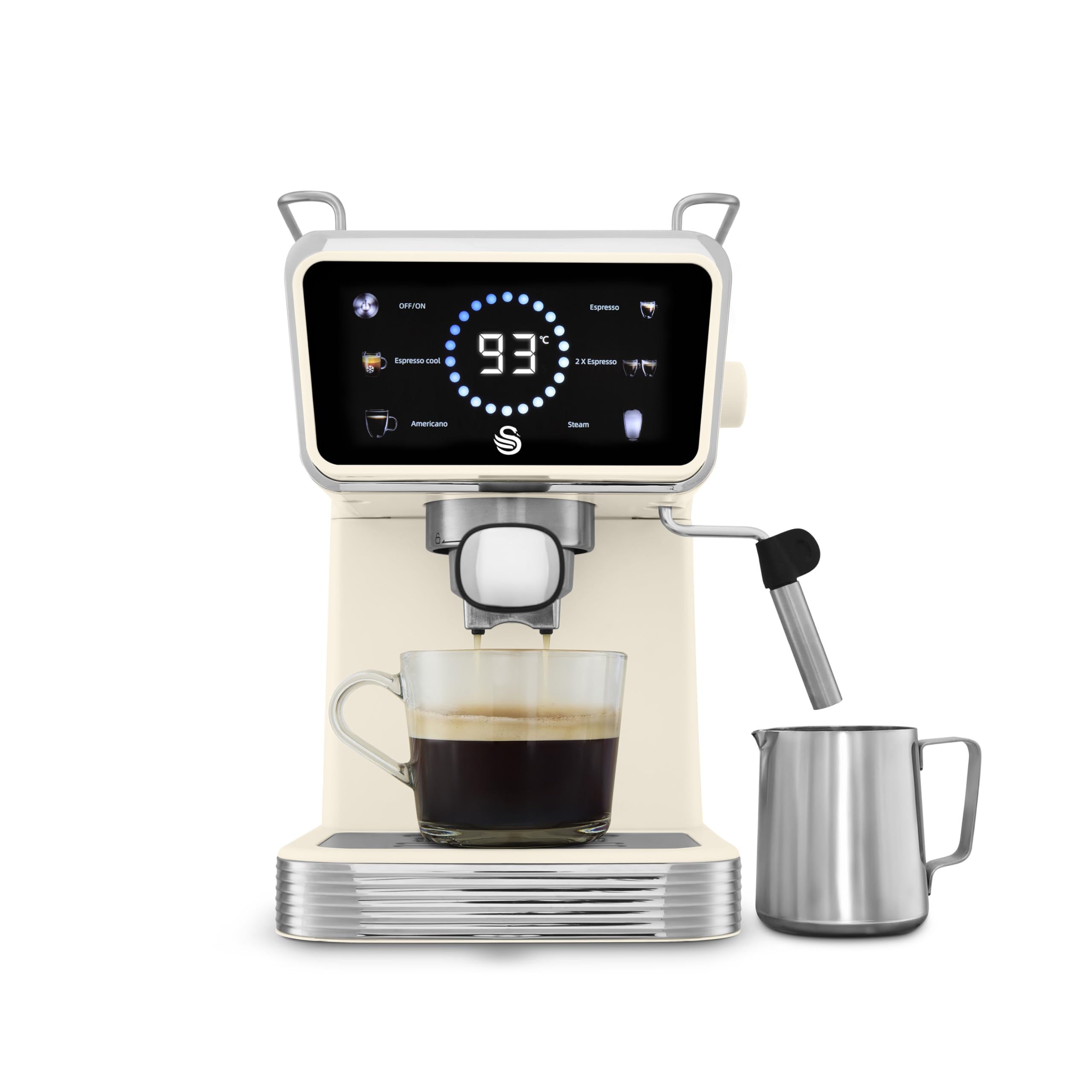 Swan Unisex Cream Digital Coffee Machine In