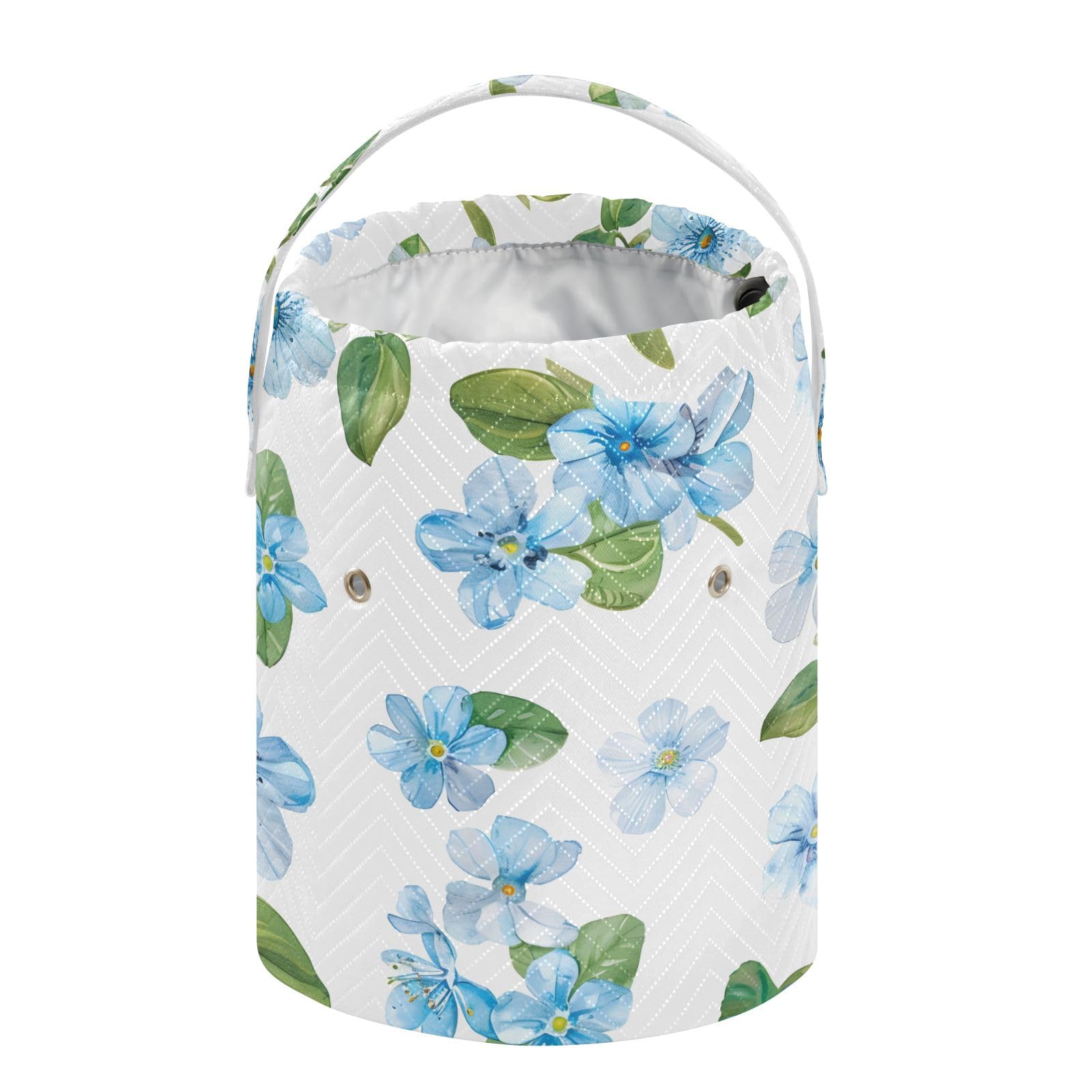 Yarn Storage Bag Small Crochet Bag Knitting Bag Organizer Forget-me-not Flowers Yarn Bags for Crocheting Basket