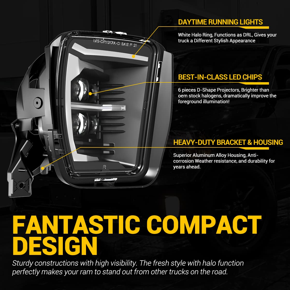 Amazon.com: Z-OFFROAD LED Fog Lights w/White DRL Compatible with