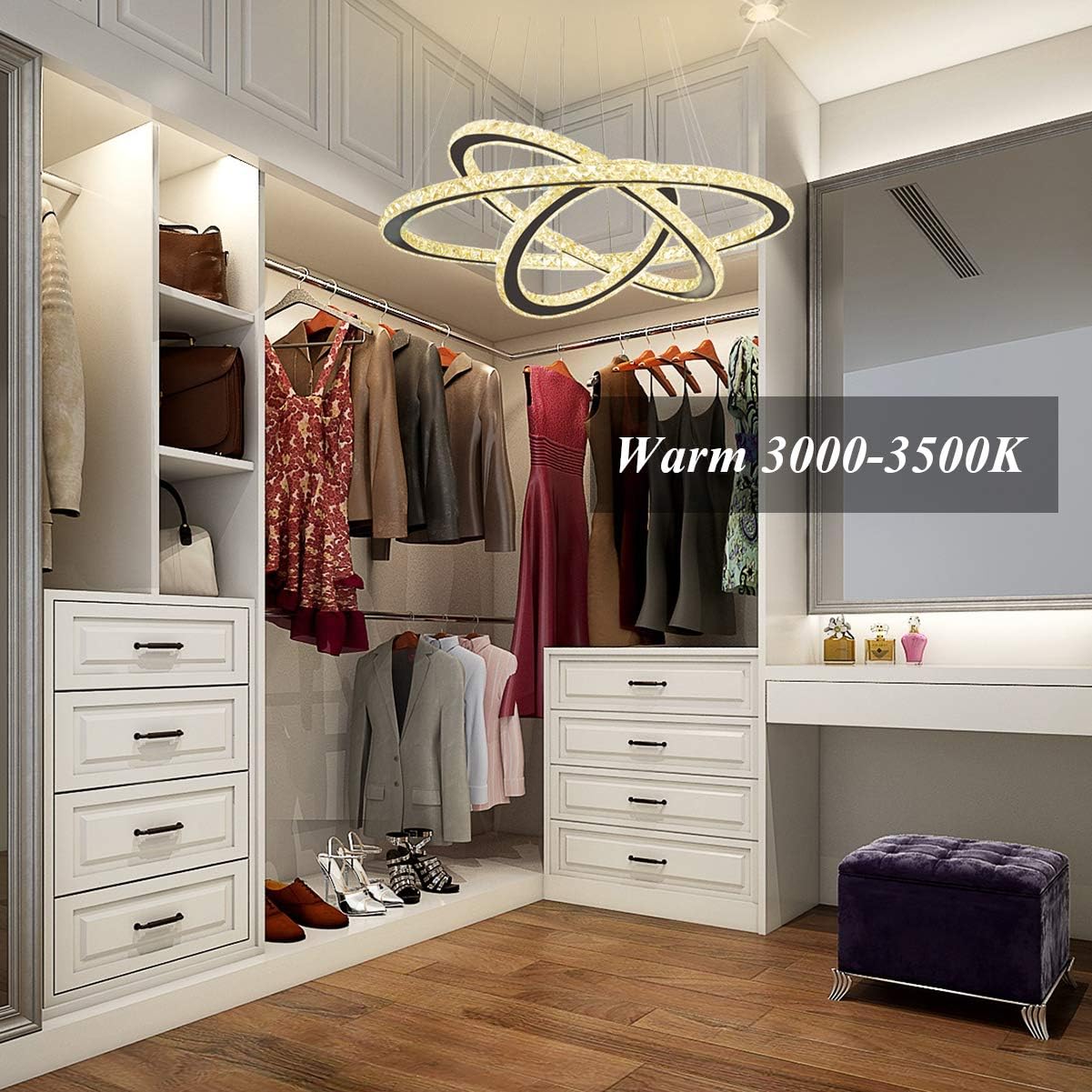 Flash Deals - 40% OFF Antilisha Modern Crystal Chandelier Lighting Ceiling Dining Living Room Chandeliers Contemporary Led Light Fixtures Long Round 3-Ring Foyer Girls Bedroom Pendant Lights Warm White Hottest Sale Antilisha Modern Crystal Chandelier Lighting Ceiling Dining Living Room Chandeliers Contemporary Led Light Fixtures Long Round 3-Ring Foyer Girls Bedroom Pendant Lights Warm White