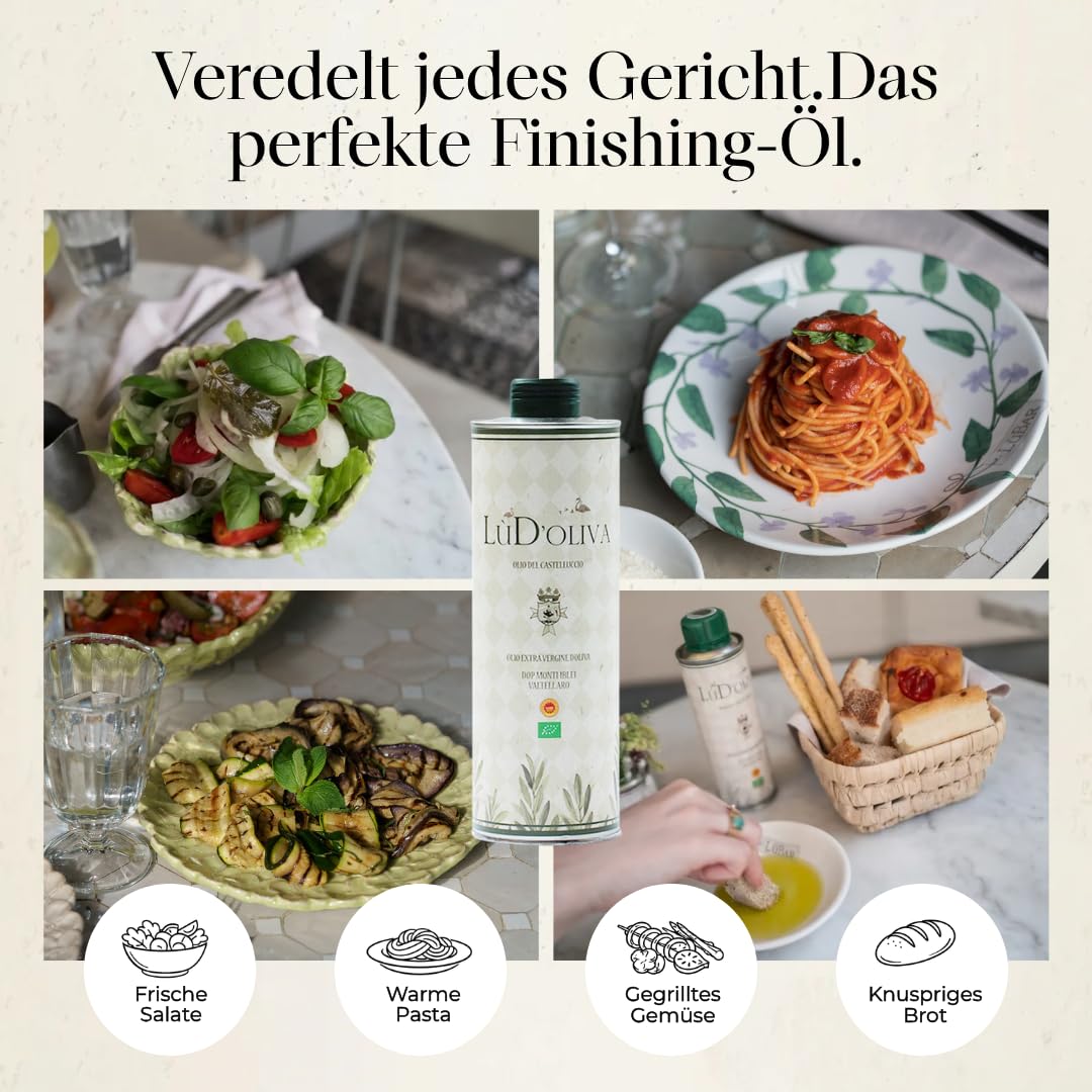 LùD'oliva Bio Natives Olivenöl Extra Vergine – 250ml DOP Sizilien, Italien – Moresca Biancolilla Olivenöl Kaltgepresst