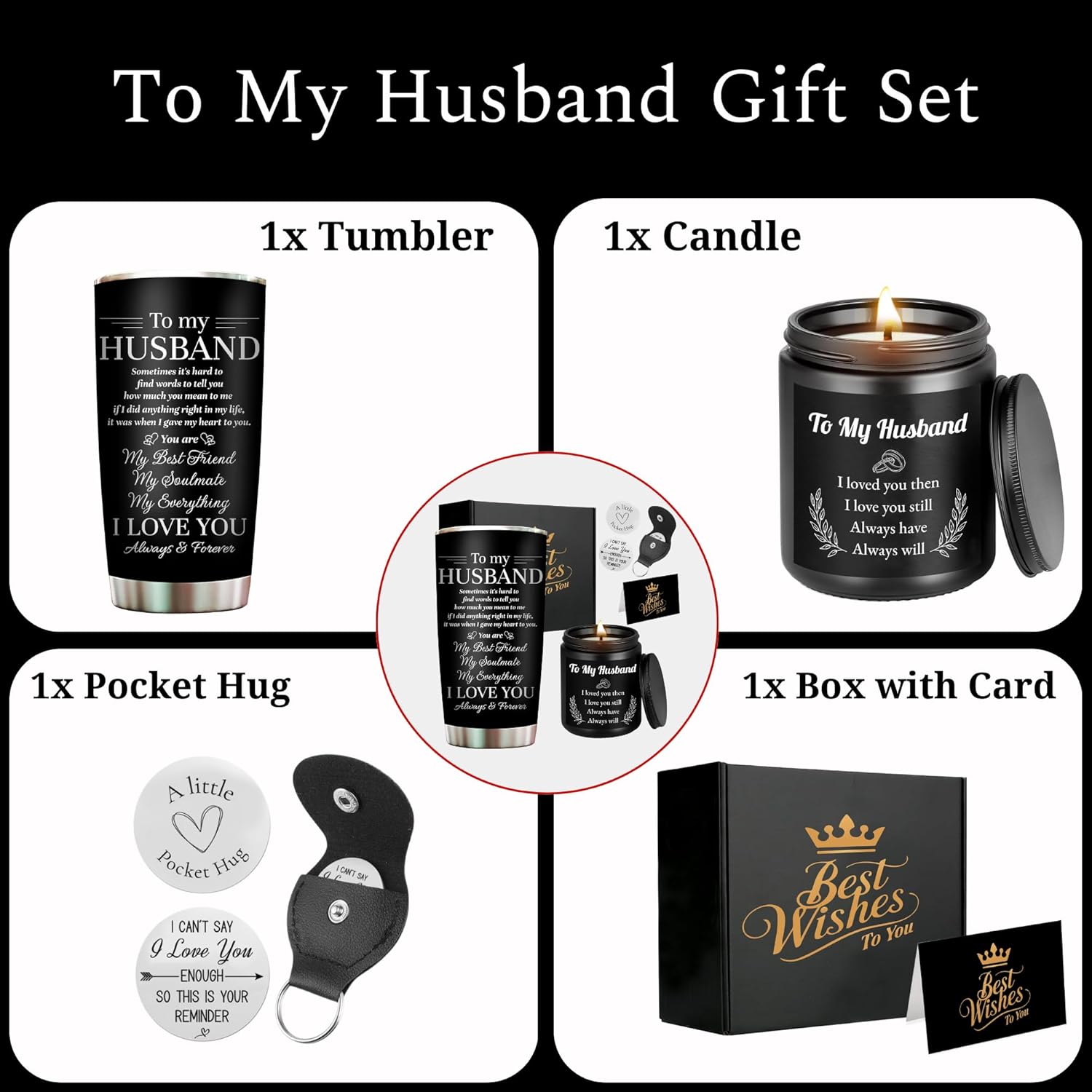 Valentines Day Basket for Him, Valentine Baskets For Men, Mens Gifts Basket Wedding for Him, Birthday for Him from Wife Father's Day Box Anniversary Tumbler Candle, To My Husband Gift - Image 2