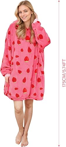 Vista 14 de LetsFunny Manta con capucha, manta de forro polar Sherpa de gran tamaño, súper suave, cálida y acogedora con bolsillo gigante, para mujeres, Aguacate