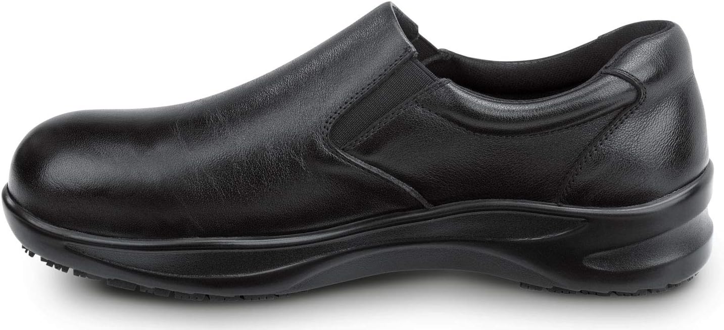 SR Max Albany, Women's, Black, Slip On Casual Oxford Style Alloy Toe, EH, Slip Resistant Work Shoe