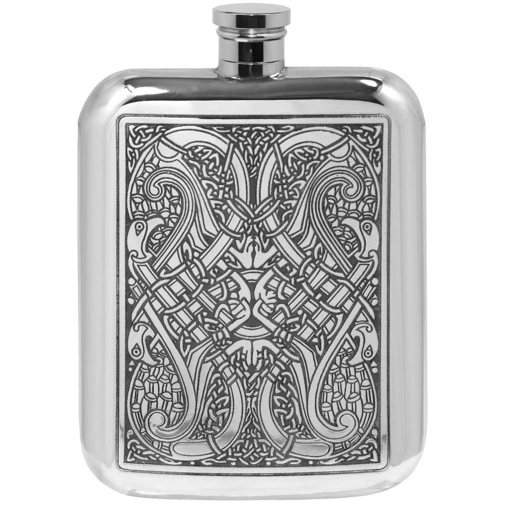 English Pewter Company Celtic Knot Design 6oz Hip Flask [CEL128]