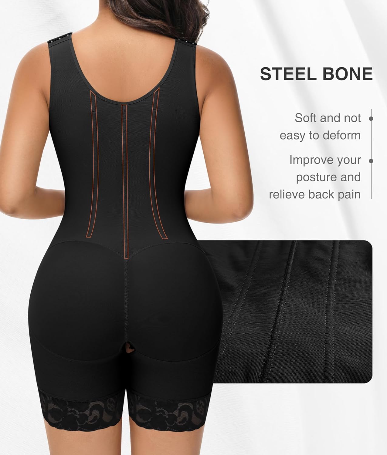 M MYODRESS Fajas Colombianas Moldeadoras Body Shaper Shaping Girdles Full Body Shapewear Post Surgery Compression Garment - Image 4