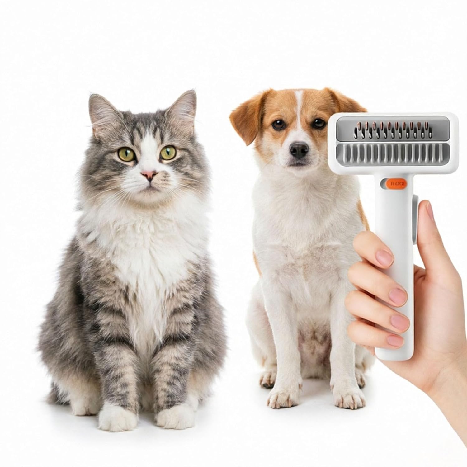 2-in-1 Pet Self-Detangling & Grooming Comb, 2026 New Deshedding Tool for Dogs & Cats, Double-Sided Undercoat Rake for Mats, Tangles & Loose Fur (3)