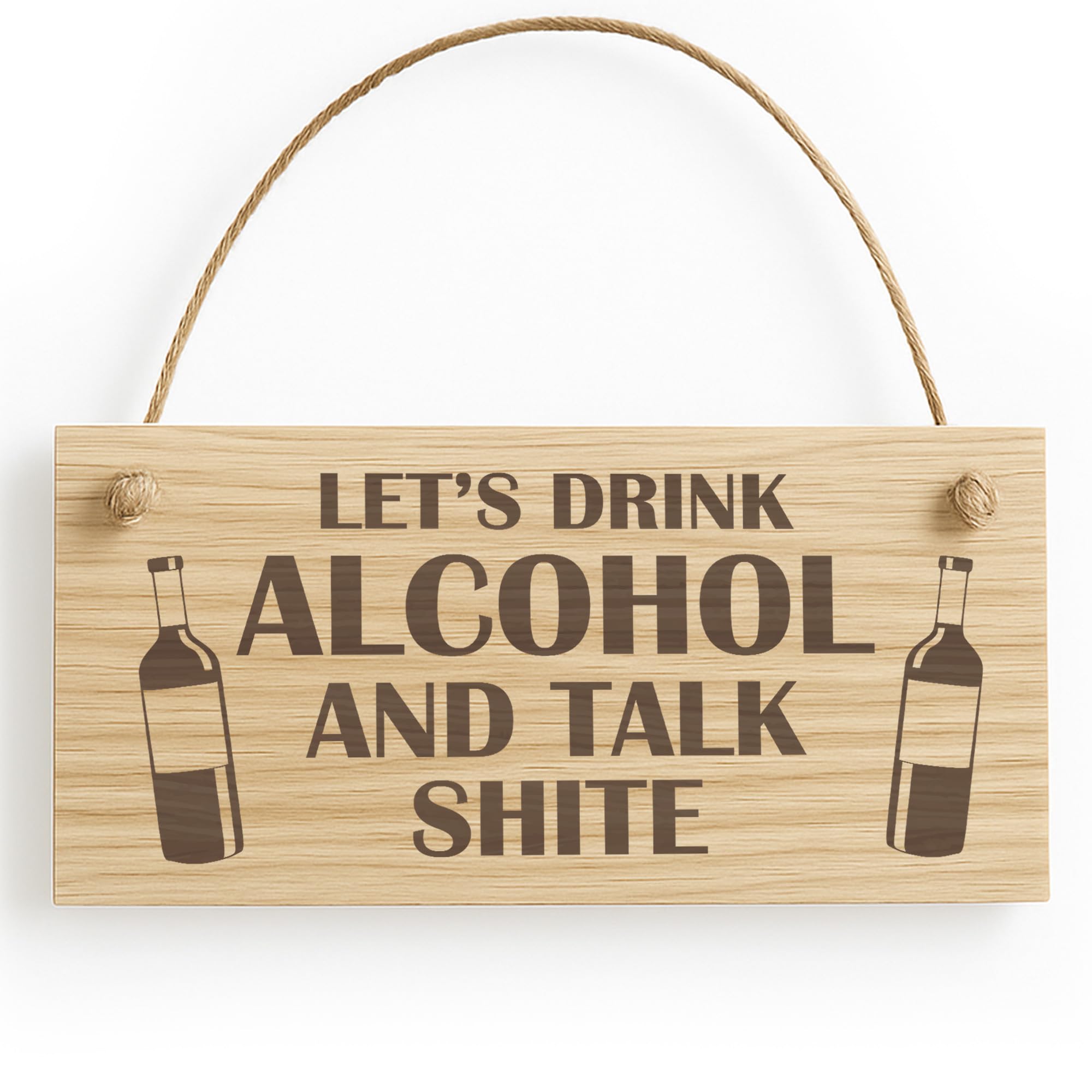 Red Ocean Bar Signs For Home Bar Engraved LETS DRINK Sign Bar Signs For Outside Garden Signs And Plaques Alcohol Gift Man Cave Sign Beer Gin Gift