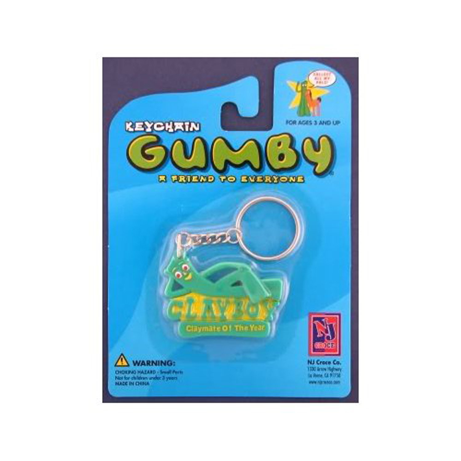 Laid Back Gumby 3-D Keychain figure