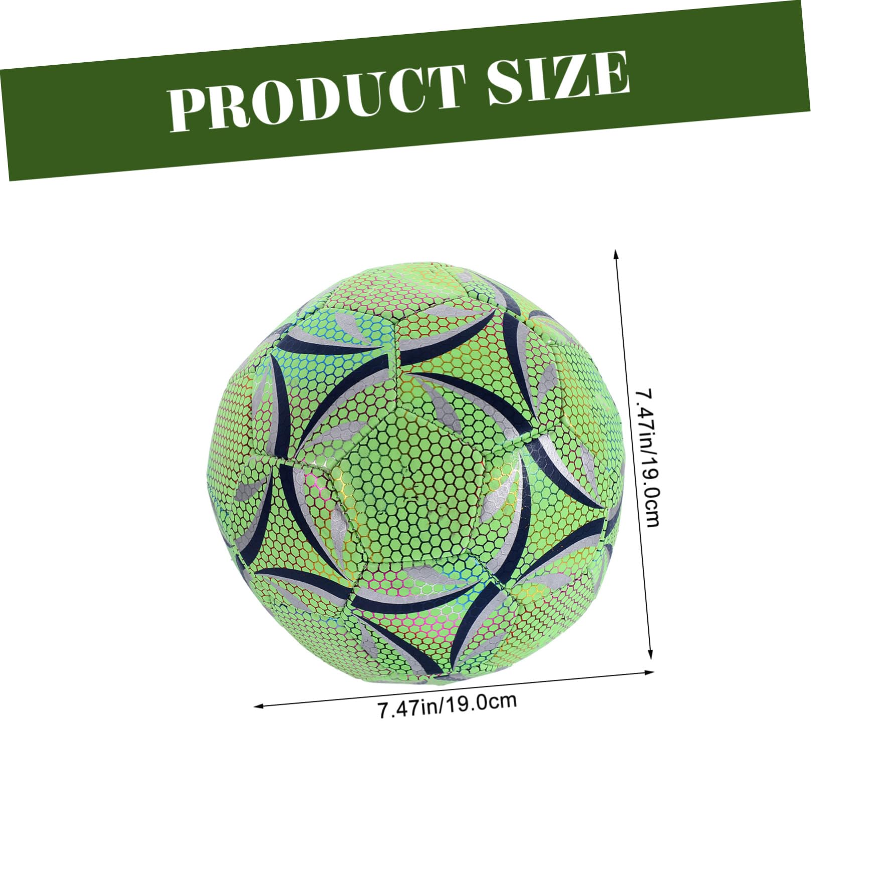 BESTonZON Balón de Fútbol Luminoso Verde de PU Resistente al Desgaste para Entrenamiento Deportivo, Tamaño Número 4, Balón Brillante para Adultos y Niños, Adecuado para Juegos Nocturnos