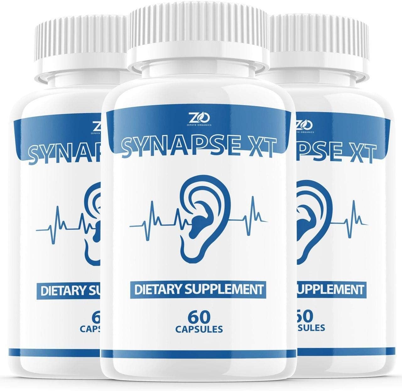 (3 Pack) Synapse XT for Tinnitus Supplement Pills, Premium Synapse XT Relief Supp Capsules for The Original Brand Only (180 Capsules)