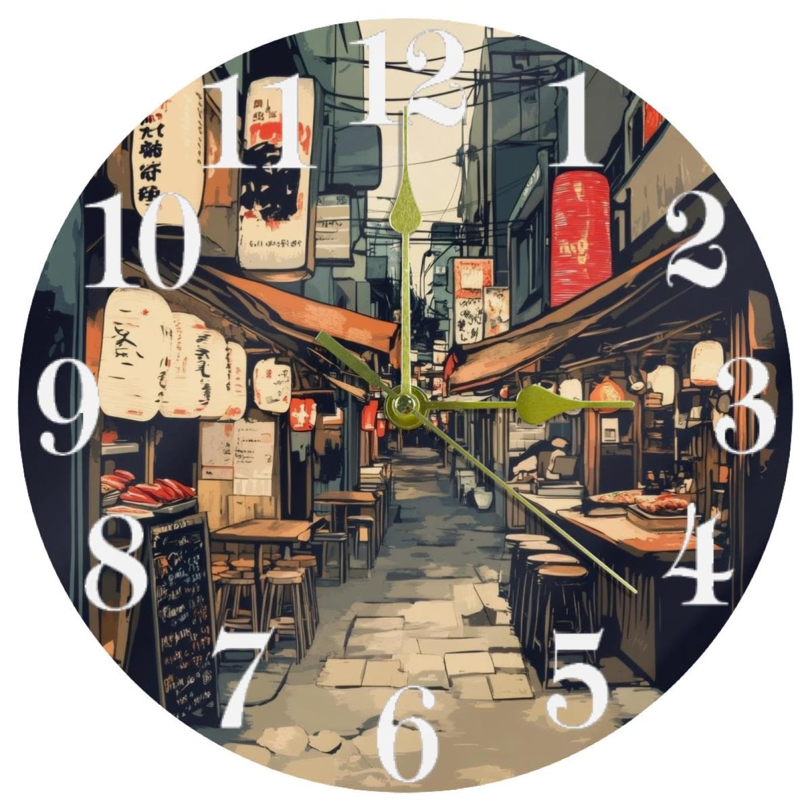 Horloge murale ronde pour cuisine et chambre favorisant le sommeil